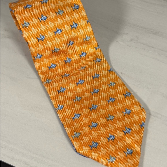 Tommy Hilfiger Other - Tommy Hilfiger Orange Fish Patterned Men's Tie